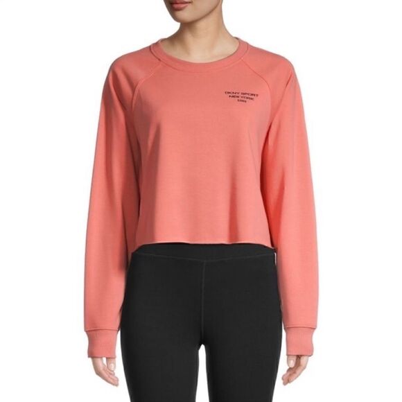 Tops - DKNY Sport Cropped Orange Sweatshirt, sweaters,long sleeve shirt  Size XL sienna